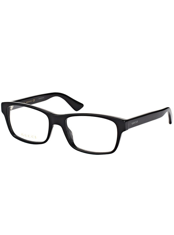 GUCCI GG0006O 005 Round Oval Black Demo Lens 55 mm Men's Eyeglasses