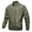 Army Green, variant on Men's Fall Top Full Zip Jacket Military Mock Neck Jackets Fashion Summer Pocket Streetwear Loose Red Large