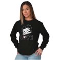 thumbnail image 3 of Betty Boop Love Cute Girly Cartoon Women's Long Sleeve T Shirt Brisco Brands S, 3 of 6
