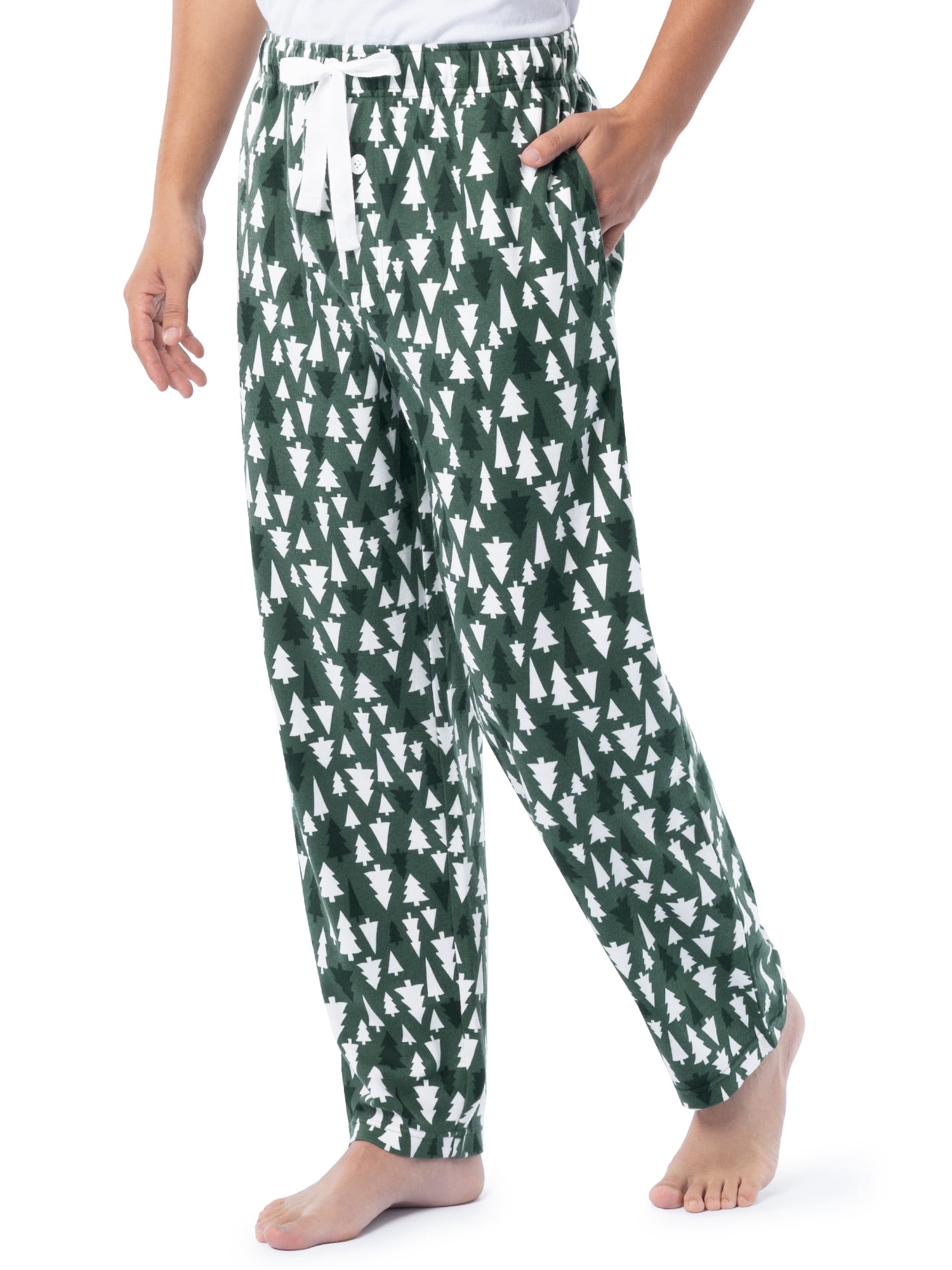 Fruit of the Loom Men's Matte Fleece Holiday Print Pajama Pants, Sizes S-5XL