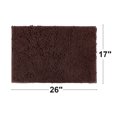 thumbnail image 2 of TickJOY 26"x17" Bathroom Rug, Non-Slip Bath Mat, Soft Cozy Shaggy Durable Thick Bath Rugs for Bathroom, Machine Wash Dry Plush Rugs for Bathtubs, Rain Showers, and Under Sink, Brown, 2 of 7
