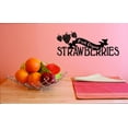 thumbnail image 1 of Custom Decals Fresh Organic Strawberries Wall Art Size: 20 Inches x 40 Inches, 1 of 1