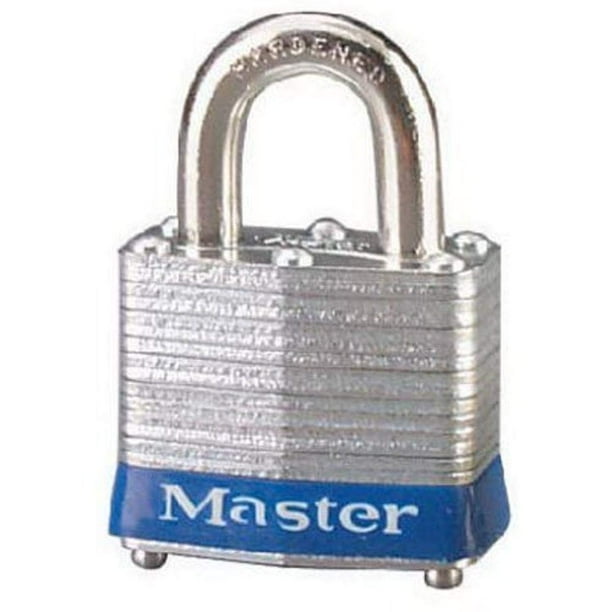 Candado con llave Lock Master Lock de 1,56 pulgadas, plateado