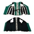 thumbnail image 3 of ZQUUVOU Men's Corset Vest Wasit Trainer Printed Medieval Vintage Dress Waistcoat Lace Up Bones Formal Tops Wedding Stage Green B, 3 of 4