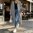 thumbnail image 7 of Perfectbot Women's Full Zip Maxi Length Hooded Sweatshirt Coat, Oversized Drop Shoulder Long Hoodie Duster Jacket, 7 of 7