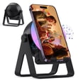 thumbnail image 2 of VTIN 4 in1 Wireless Induction Speaker Phone Stand, Cell Phone Stand with Bluetooth Speaker, Stereo Sound, RGB Ambient Light, Phone Holder for iPhone,Android Phones, iPads, Tablets, E-Reader, 2 of 11