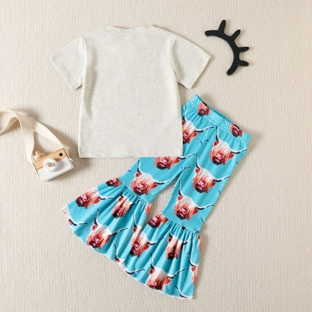 

TOWED22 Toddler Summer Outfits For Girls 2Pcs/Set Toddler Kid Baby Girls Off Shoulder Floral Top T-Shirt Shorts Pants Fashion Summer Outfits C