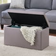thumbnail image 1 of (Open Box) Better Homes & Gardens 30" Hinged Storage Ottoman, Sand Faux Linen, 1 of 1