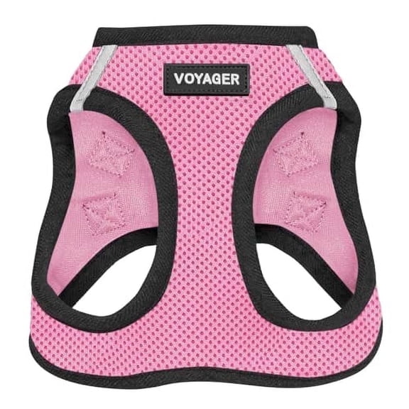 Best Pet Supplies - Voyager Step-in Air Pet Harness - All Weather Mesh - Pink/Black Trim, XXXS