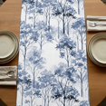 thumbnail image 5 of Table Runners 90 Inches Long Dress Scarves, Watercolor Forest Blue Farmhouse Coffee/Dining/Kitchen Table Runner for Living Room, Abstract Art Modern Trees 13x90 Inch, 5 of 9