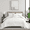 White, variant on Waffle Textured Comforter 3-Piece Bedding Set - White King/Cal-King Size-All Season Down Alternative