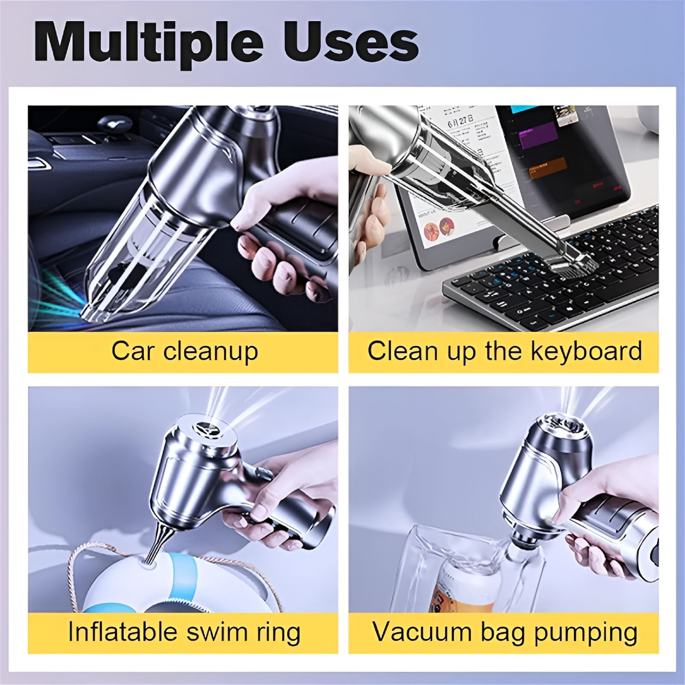 CURYMAY 2026 New Car Vacuum,Vortex Vacuum Car,Wireless Handheld Car Vacuum Cleaner for Car, Truck, Suv, Rv, Boat