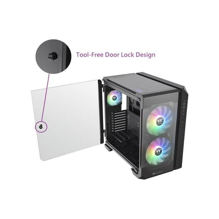 Thermaltake - View 51 Tempered Glass ARGB Full Tower Case - Black
