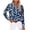 Blue, variant on SHE IS My Items Shirts for Women Fall Plus Size V Neck Tops for Women 2025 Chiffon Blouses for Women Blue Long Sleeve Cotton Shirts for Women Loose Fit