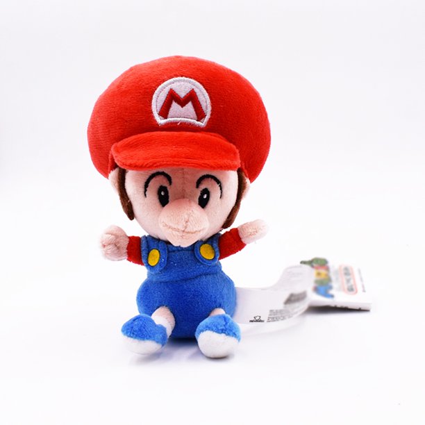 FunTop For Nintendo Super Mario Toys, 6.5" Baby Mario Plush Stuffed Doll Gift for Kids