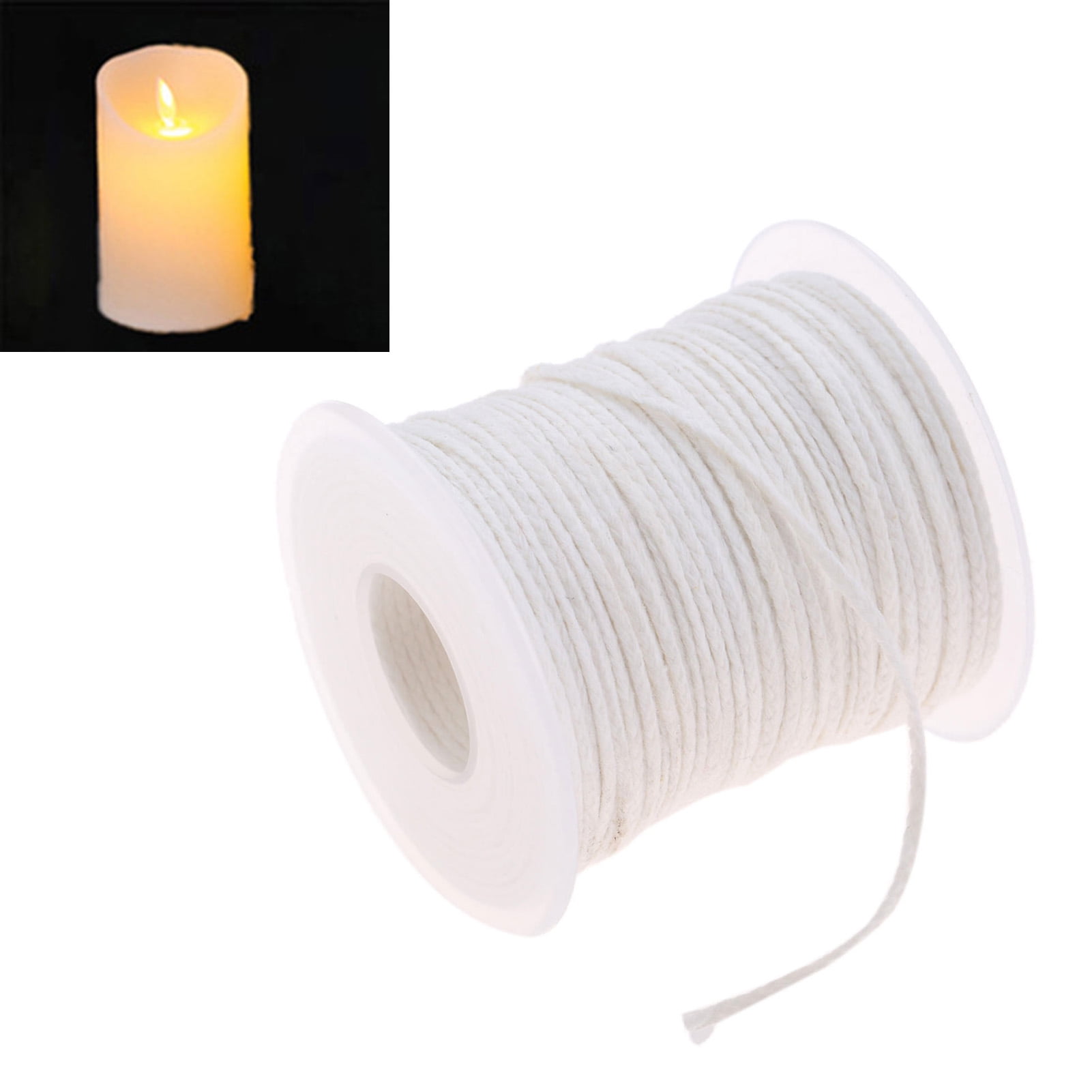 20 Mèches De Bougie En Coton Naturel 15cm - DIY Bougies Sans Fumée Noire