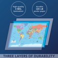 thumbnail image 3 of World Map Poster Chart [Blank Short] (LAMINATED, 18” x 24”), 3 of 4