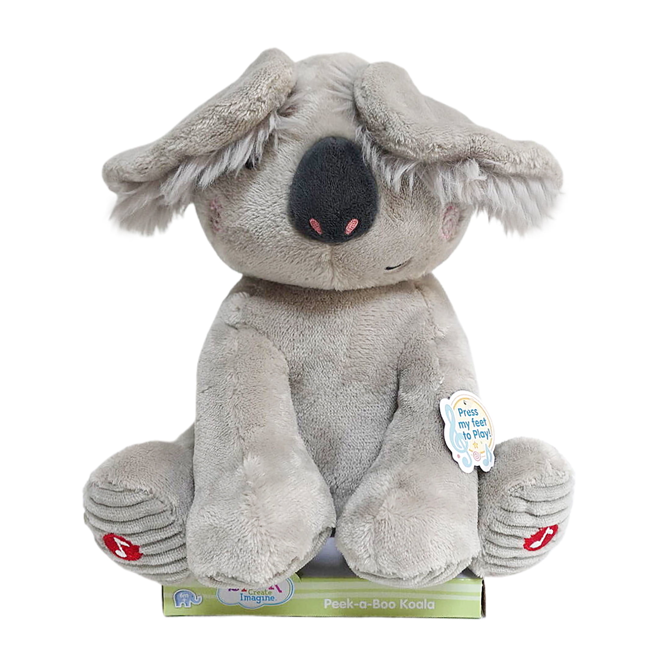 Spark Create Imagine Peek-a-Boo Gray Koala Plush Toy, 6 Months and Up