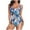01 Blue, variant on Women's One Piece Swimsuits 2026 Tummy Control Ruched Slimming Bathing Suit Square Neck Full Coverage Swimwear