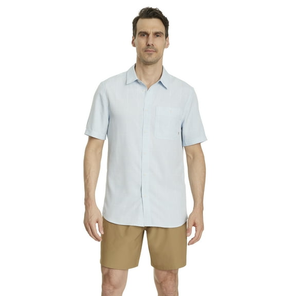 Bass & Co Men's Short Sleeved Plaid Shirt, Sizes S-3XL