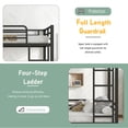 thumbnail image 4 of Full XL over Full XL Floor Metal Bunk Bed with Stairs, Safety Rails and Noise-Reduced Design, 4 of 6