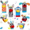 thumbnail image 1 of Sonajero de animales de peluche para bebés, calcetines con sonido, muñeca, juguetes para recién nacidos, juguetes para bebés de 0 a 12 meses, 1 of 4