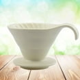 thumbnail image 2 of Hand-washed Ceramic Filter Coffee Cup with Paper V-type Coffee Cup(Beige), 2 of 8