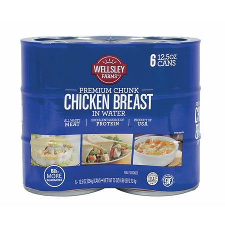 Wellsley Farms Premium Chunk Chicken Breast in Water, 6 ct./12.5