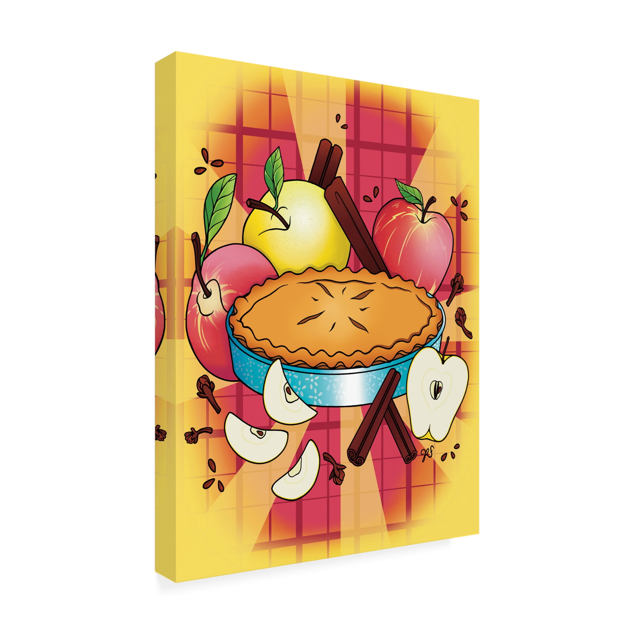 Canvas Wall Art - Rachel Feirman 'Apple Medley' Wall Art for Living Room, Bedroom, or Office Décor by Trademark Fine Art - 18 x 24 Inches