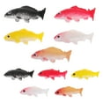 thumbnail image 2 of WEUVEB 10Pcs Assorted Color Aquarium Decor Resin Simulated Fish for Garden Enthusiasts Pond Decor, 2 of 8