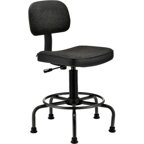 Global Industrial Ultra Comfort Fabric Stool, Black
