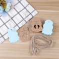 thumbnail image 2 of 50pcs Baby Feet Thank You for Coming Tags Baby Shower Party Thank You Tags Kraft Paper Gift Tags (Blue), 2 of 3