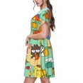 thumbnail image 4 of Lsque Sanrio Print Women's Casual Dress T-Shirt Summer Short Sleeve Scoop Neck Swing Dresses, 4 of 7