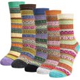 thumbnail image 1 of Thicken Thermal Merino Wool 5 Pairs Crew Socks For Winter Adventures, 1 of 5