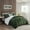 Green + Ivory, variant on GDF Studio 4-Piece King Plush to Sherpa Down Alternative Comforter Set, Green+Ivory
