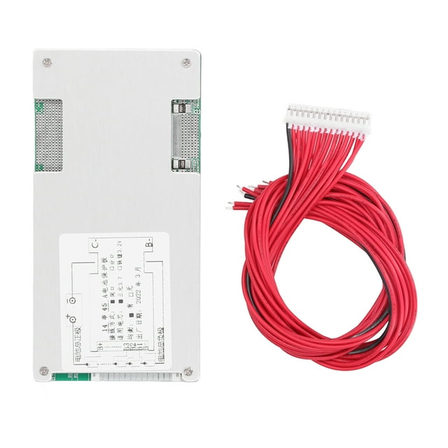 Placa de protección de batería de litio, disipación rápida del calor, placa de protección antipintura 3, 52 V, 45 A, 5 W