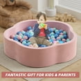 thumbnail image 2 of KORIMEFA Foam Ball Pit - Safe and Soft for Baby Infants and Toddlers Ages 1-3, Flower Shape, 200 Balls Included, Pink, 2 of 9