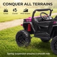 thumbnail image 4 of Ambifirner 24V 2 Seater Ride on Car Electric UTV W/Parents Remote Control,Four-Wheel Suspension,LED Lights,Portable Handle with USB,MP3,Music,Bluetooth, Power Displar, 4 of 7