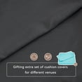 thumbnail image 6 of AVAWING Patio Wicker Bistro Set Cushions and Extra Covers - Set of 3, Brown/Gray/Turquoise, 6 of 7