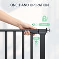 thumbnail image 4 of Vebreda 30" Extra Tall Baby Gates for Doorway, Auto Close Pet Gate, 30" to 43" Wide Pressure Mounted, Gifts for Mom, Black, 4 of 10