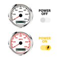thumbnail image 4 of MOTOR METER RACING W PRO Series 6 Gauge Set - 85mm 3-3/8" GPS Speedometer & Tachometer 52mm 2-1/16" Volt, Fuel Level, Water Temperature & Oil Pressure White Dial Red LED - for Car, Boat & Truck, 4 of 4