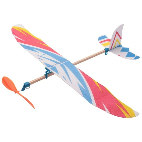 Elastic Rubber Band Powered DIY Foam Plane Model Kit Aircraft Educational Toy，0k1296