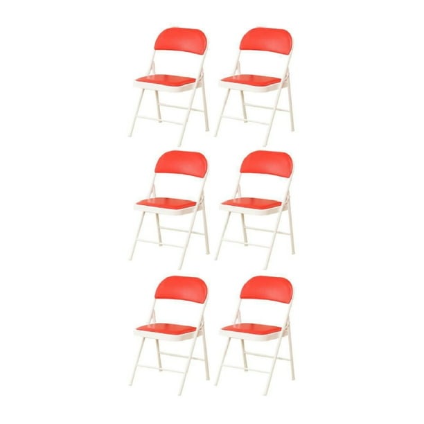 6 Sillas plegables de oficina ilios innova Rojo