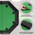 thumbnail image 5 of Huloretions Octagon Poker Table with 8 Stainless Steel Cup Holders, Octagon Poker Table with Collapsible, Casino Leisure Table for 8 Players, Blackjack Gaming Table with Water-Resistant Cushioned Rail, 5 of 7