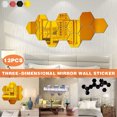 thumbnail image 1 of VALINK 12 PCS Top-spring Hexagons Mirror Tile Wall Sticker 3D Acrylic Mirror Wall Sticker Decor Stick On, 1 of 7