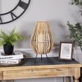 thumbnail image 2 of Northlight Rattan and Iron Pillar Candle Holder - 17" - Natural Rattan, 2 of 6