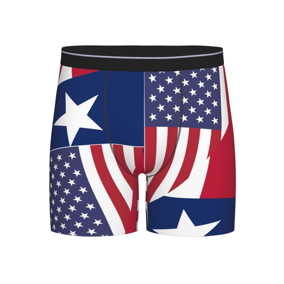 Men America Texas Flag Boxer Briefs Moisture Wicking Funny Boxer Shorts