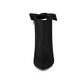 thumbnail image 2 of BLISSFUL STEP Women's Pointed Toe Heel Side Ankle Stiletto Boots, 2 of 8