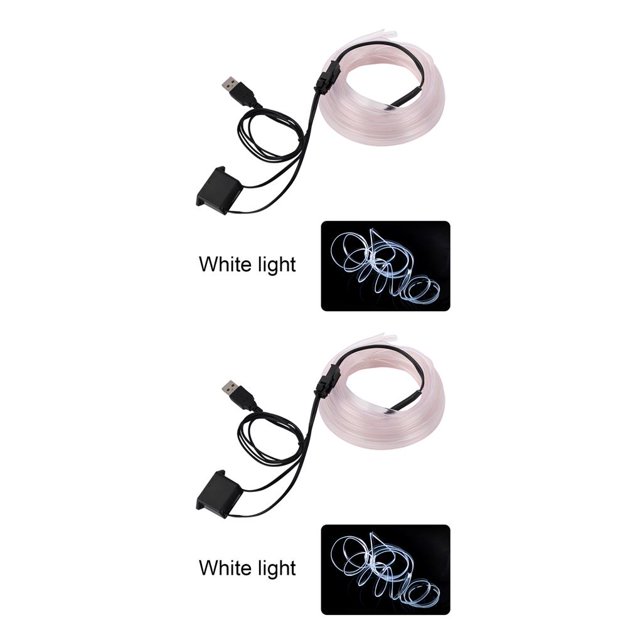 Tira de LED Speravity Iluminación Interior del Coche Luz de Neón Flexible 2piezas
