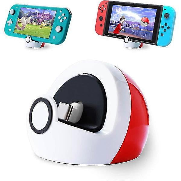 Small Charging Stand Compatible with Nintendo Switch/Switch Lite/Switch OLED, Cute Switch Dock Station with USB-C Port